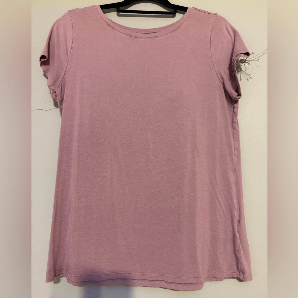 G by Giuliana Mauve Short Sleeve Tee
